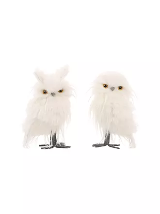 GOODWILL | Figurine décorative hiboux Long Hair 21cm blanc/crème | 